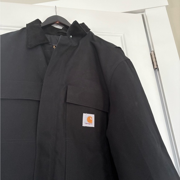 Men’s Black C03 Arctic Quilt Lined Traditional Duck Coat  Sz L - Picture 4 of 16